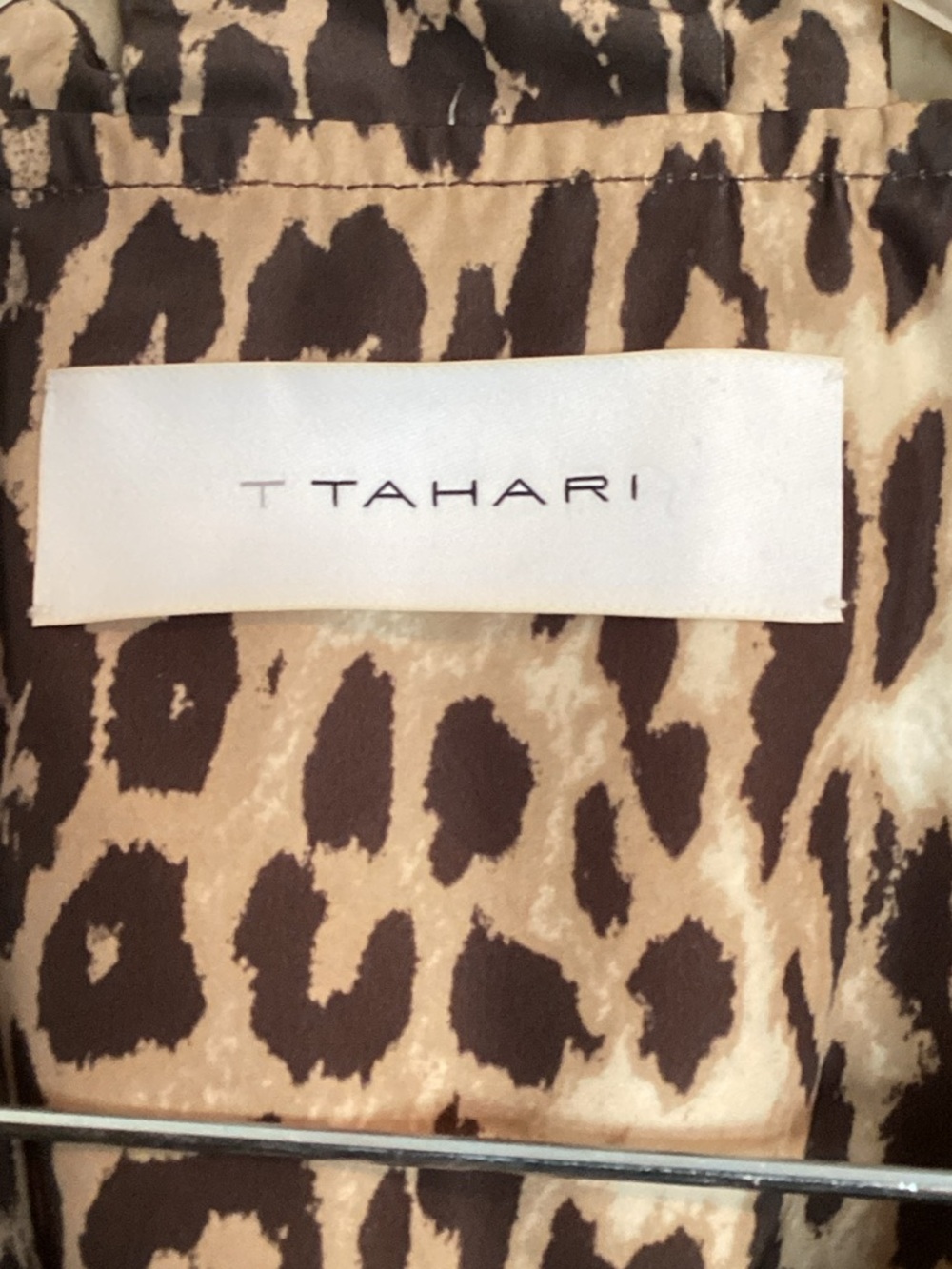 Tahari Leopard Print Tie-Waist Jacket - Picture 3 of 6